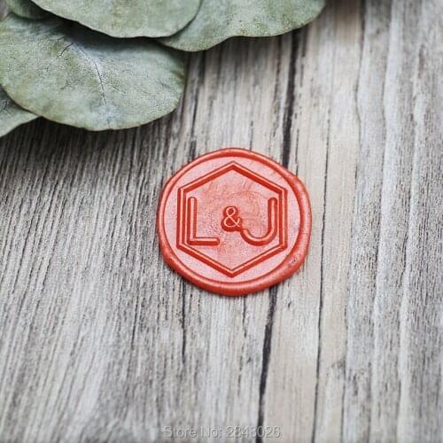 Custom initials with hexagon wedding wax stamp ,Custom Wax Seal Stamp Kit,personalised wedding invitation seals,wedding gift