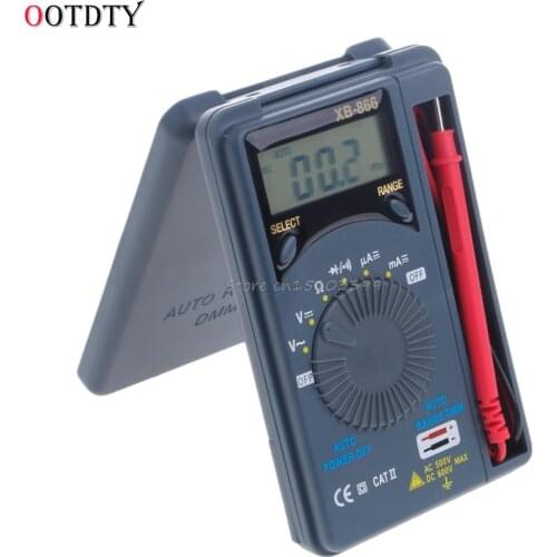 XB866 Mini Auto Range LCD Voltmeter Tester Tool AC/DC Pocket Digital Multimeter Capacimetro Rlc Meter Test Drop Ship