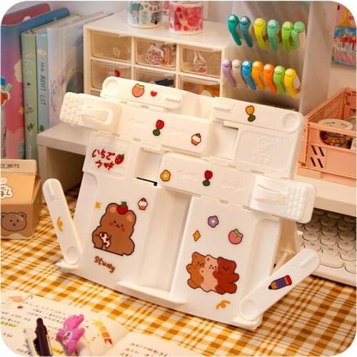 Kawaii Girl Reading Rack Local Bookshelf Book Podium Portable Student Reading Reading Rack School Office Needs Christmas Gifts