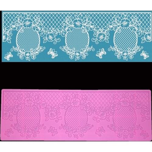 Minsunbak New Lace Silicone Lace Mat DIY Wedding Cake Decoration Tools Chocolate Mold Sugarcraft