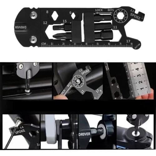 A5KC 16 in 1 Multifunctional Repair Tool Bicycle Bike Repair Tools EDC Gadget Camping Tools Wrench Kits