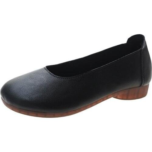 Womens Shoes Fashion Women Flats Genuine Leather Loafers Womens Moccasins Flats Ladies Shoes Female Slip On Ballet Flat Shoes
