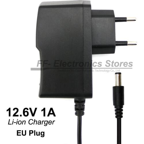 Real Power Supply 12V 1A / 12.6V 1A AC 100-240V Converter Adapter EU Plug For Battery park and LED light