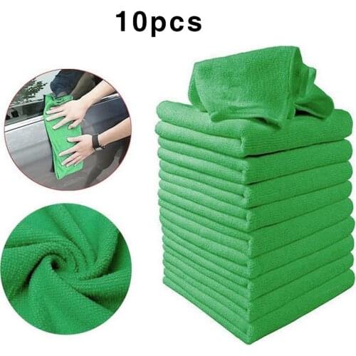 10 PCS Microfiber Car Cleaning Towel Automobile Motorcycle Washing Glass Household Cleaning Small Towel