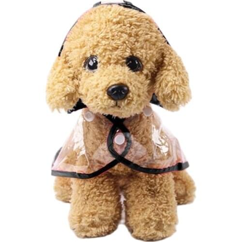 Outdoor Waterproof Transparent Raincoats Puppy Dog Raincoat Portable Dog Rain Coats Foldable Light Clothes Puppy Rain Jacket