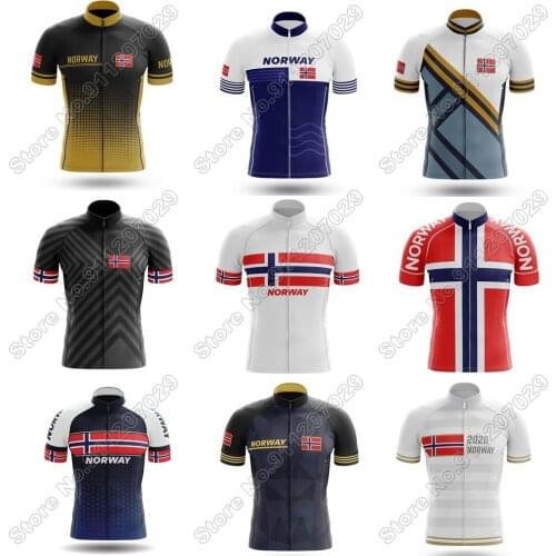 Norway 2021 Cycling Jersey Short Sleeve Summer Cycling Clothing Men Road Bike Shirts Mountain Bicycle Tops MTB