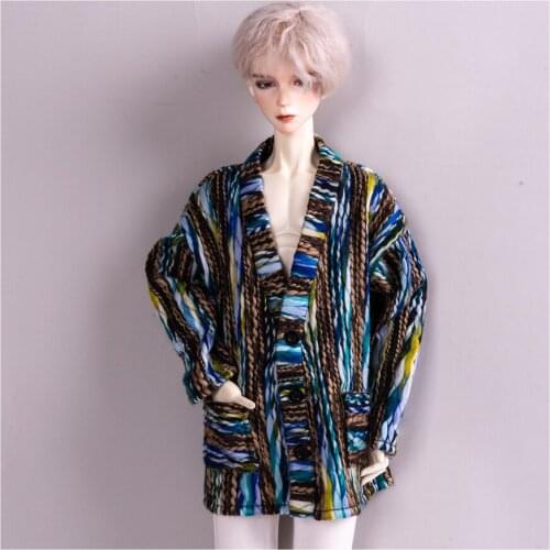 BJD doll clothes suitable for 1-3 1-4 uncle size fashionable sexy mixed color sweater coat doll accessories
