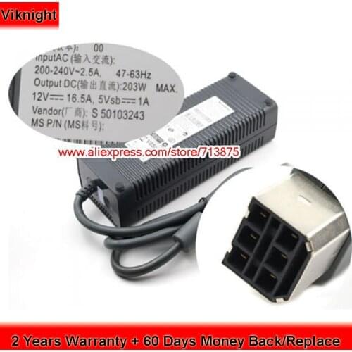 Genuine DPSN-168CB-1A 12V 16.5A AC Adapter for Microsoft XBOX 360 ONE CONSOLE E143709 Power Supply