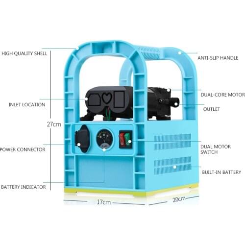220V Electric Rechargeable Water Pump Portable Water Pump Watering Vegetables Outdoor Household Small 12v Wireless