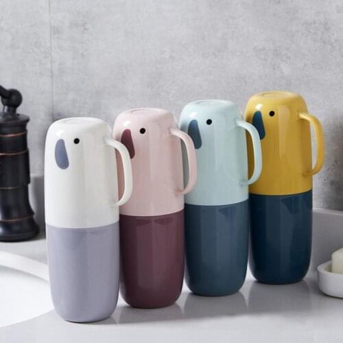 4 Colors High Quality Toothbrush Holder Toothpaste Case Plastic Storage Box Stable Toothpaste Cup Helpful for Household