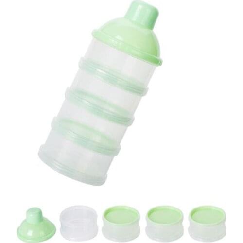 Portable Four the Layers Infant Milk Powder Container Newborn Baby bean Food Bottle Moistureproof Snack Storage Box
