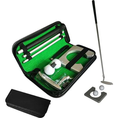 Portable Golf Three-Section Assembly Putter Putting Trainer Driver Balls Set Indoor Equipment Office Home Practice Ball NEW