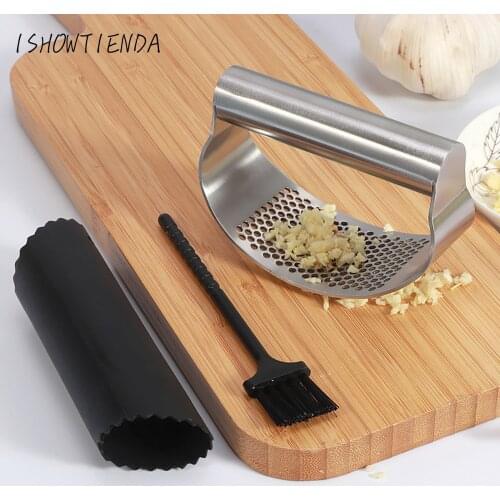 Garlic Press Crusher Squeezer Masher Manual Press Kitchen Cooking Crusher Garlic Mincer Tools Kitchen garlic tool
