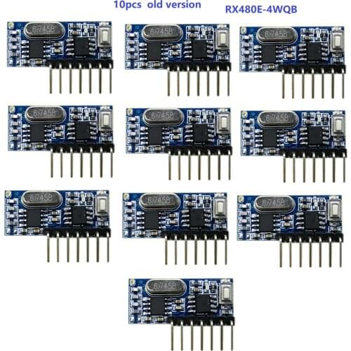 QIACHIP 10PCS 433.92MHz super heterodyne receiver module with decoding wireless decoding module remote control 1527 learning