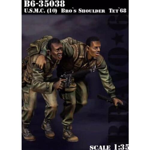 U.S. Army resin soldier, Vietnam War wounded soldier two-person kit model 1：35