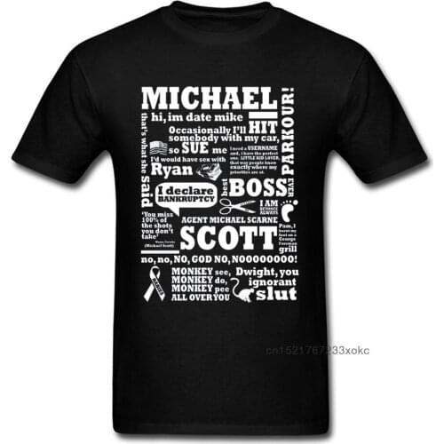 The Office T Shirt Men Michael Scott Women Tshirt Dunder Mifflin Inc Company TV Show Michael Scott Space T-Shirt X Letter Tees