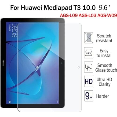 Tablet Tempered Glass Screen Protector Cover For Huawei MediaPad T3 10 9.6 Inch Tablet Explosion-Proof Tempered Film