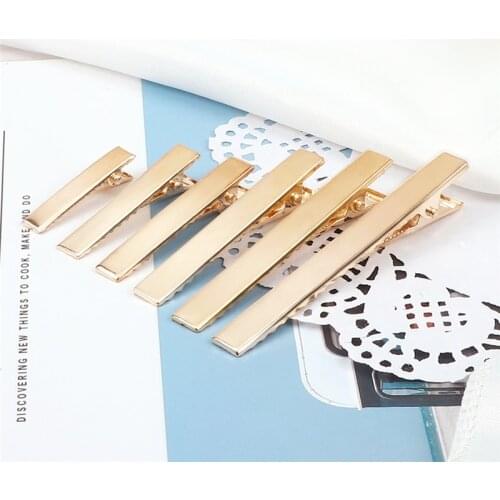 50Pcs/Lot Golden Silver Color Hair Clips High Quality Metal Barrettes DIY Hairpins Hair Accessories For Women Girls Hair Tools