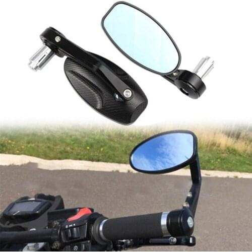 1Pair 7/8inch 22mm Universal Motorcycle Handle Bar End Rear View Mirror Scooter Side Rearview Mirrors Aluminum