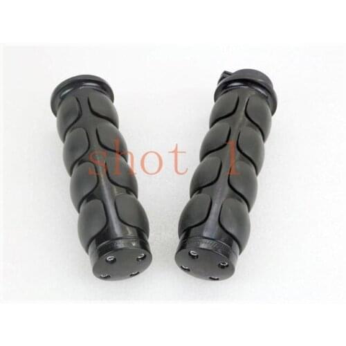 1" Black Handle bar Hand Grip for Harley Dyna FL XL Honda Shadow Kawasaki VN Suzuki Boulevard Yamaha VStar Freeshipping