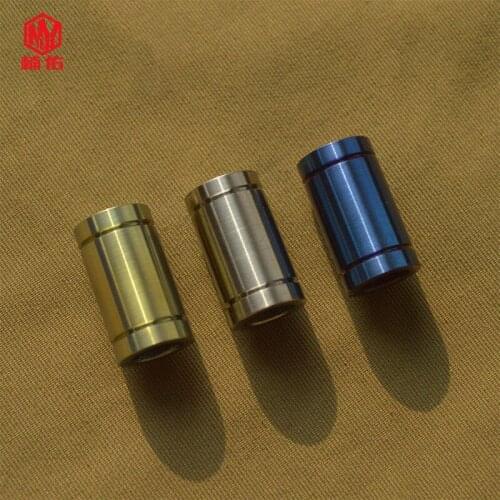 1PC EDC Paracord Beads Titanium Alloy Cylindrical Umbrella Rope Cord Lanyard Pendants Knife Beads Outdoor Knife Accessories