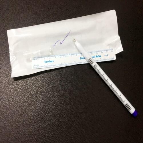 1 Pc Tattoo Microblading Eyebrow Skin Marker Pen With Measure Ruler Disposable Positioning Point Line Scribe Makeup Tools