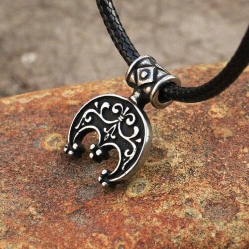 1pcs norse stainless steel Lunula pendant Moon Crescent Necklace pendant jewelry. LUNITSA. Slavic pendant Moon, Feminine charm