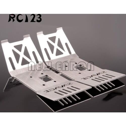 1:8 2Pcs Stainless Steel Front&Rear Lower Skid Plate Bottom Plate #85234FOR HPI SAVAGE FLUX HP 2359 XL 4.6 5.9 4.1 21 NEW ENRON