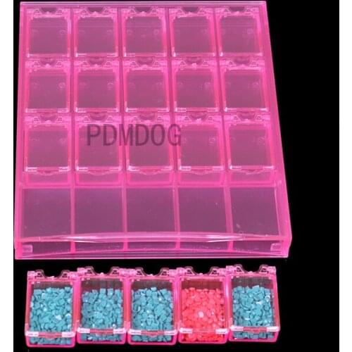 20 Lattices Dismountable Diamond Embroidery Accessories Diamond Painting Boxes Cross Stitch Cases Storage Organizer Home Storage