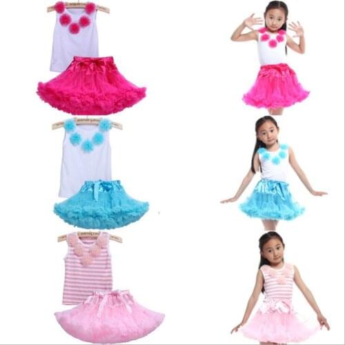 2019 Baby Girl Hot Flower Top+Skirt Tutu Outfit Costume Clothing Set Party Dancewear Tops+Skirts Girls Toddler Clothes Vestidos