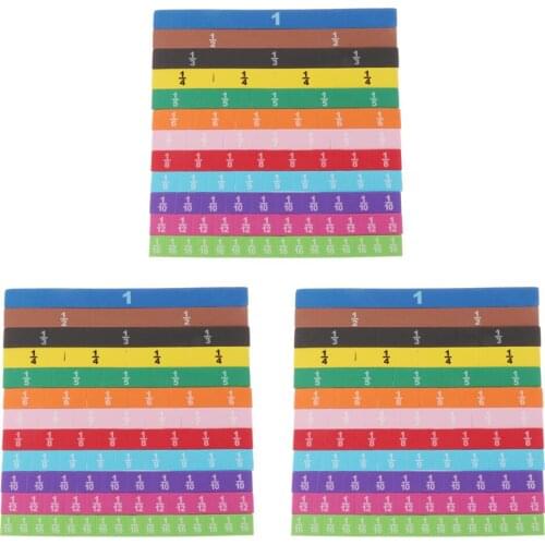 3Set 83pcs Magnetic Rainbow Fraction Tiles Calculate Math Toys Kids Montessori Educational Toys Mathematics Learning Gifts