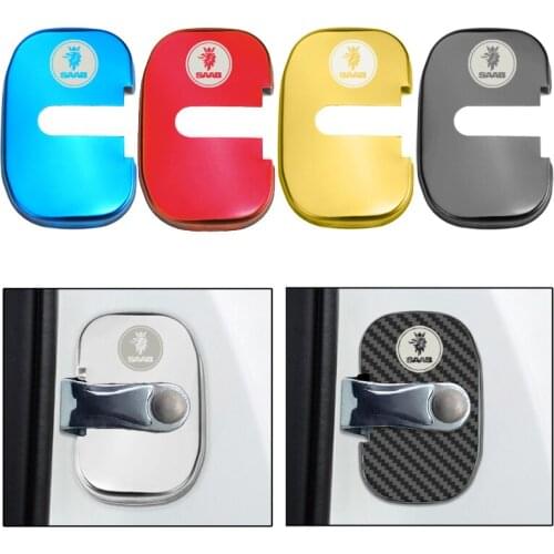 4PCS Car Styling For Saab 428 900 03-10 9-3 9000 93 2003 Decoration Stickers Auto Door Protection Lock Cover Accessories
