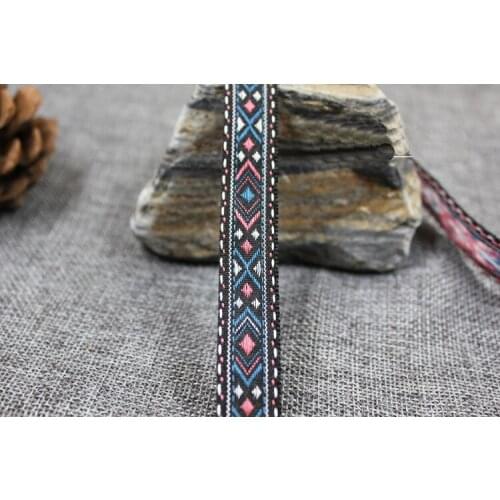 5/6" 16MMx10YARDS 100% POLYESTER SINGLE FACE Pink rhombus DOG RIBBON Woven Jacquard Ribbon Zakka Handmade Accessories