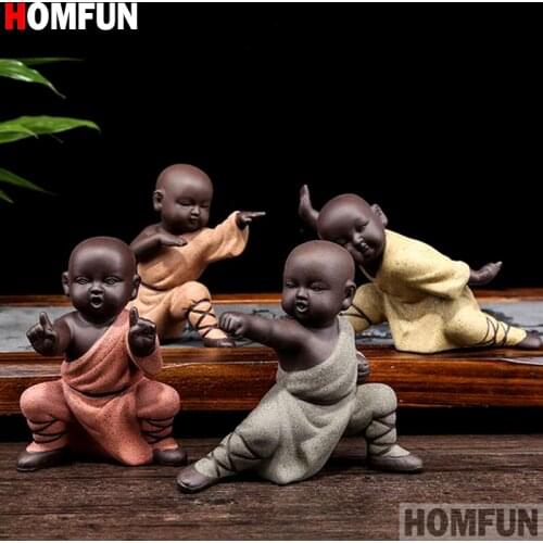 HOMFUN 5D DIY Diamond Painting Full Square/Round Drill "Cartoon Buddha" 3D Embroidery Cross Stitch gift Home Decor A08694