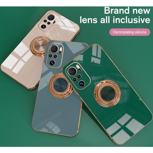 Car Magnetic Ring Plating Case For Xiaomi Mi 11i Mi11 Lite 5G 10T Light 10 Ultra Xiomi 11 i Mi10 T Camera Shockproof Soft Cover