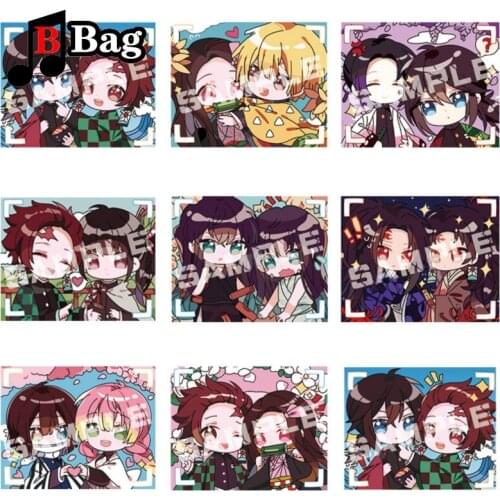 Demon Slayer Anime Cosplay Keychain Acrylic Cartoon Key Chain Pendant Decorative Peripheral creative student bag Pendant