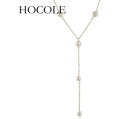 Женские ожерелья из жемчуга HOCOLE China At AliExpress