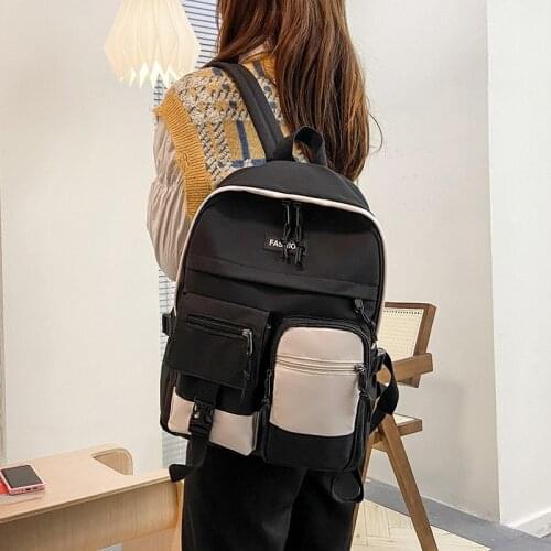 2021 Fashion Backpack Kawaii Women Laptop School Bags For Teenager Girls Canvas Bookbag Female Travel School Backpack Mochila