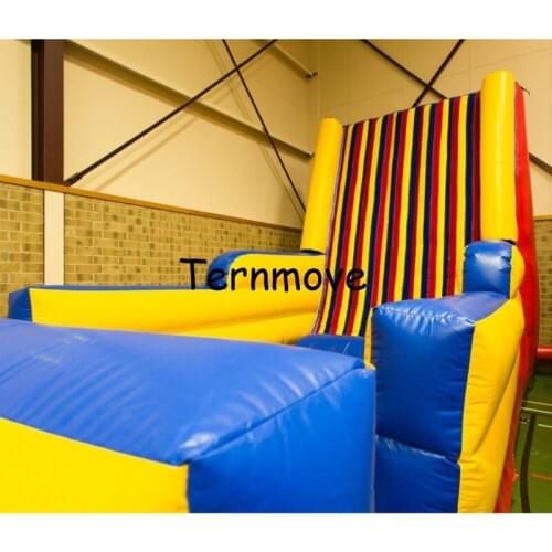 Hot selling inflatable sticky wall jumping sport games toys customized inflatable stick wall kids and adult