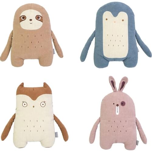 Kawaii Sloth Rabbit Bunny Owl Penguin Plush Toys Stuffed Animals Doll Baby Kids Children Girls Boys Gift Room Home Decor