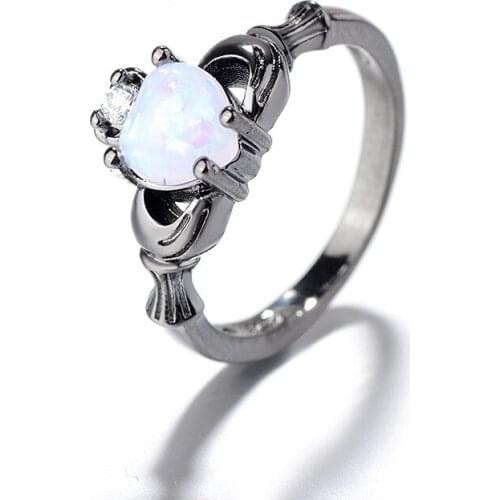 Everoyal Trendy 925 Sterling Silver Rings For Women Accessories Charm Crystal Heart Girls Finger Rings Jewelry Female Birthday