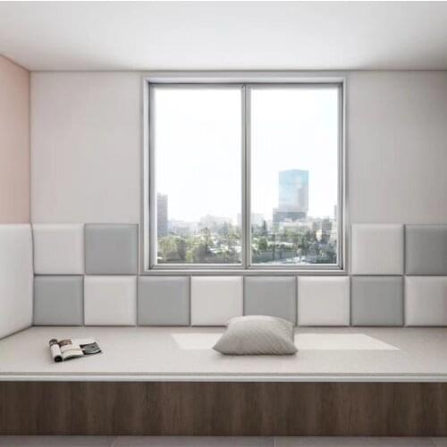 Anti-Collision Bed Headboards Soft Pack Stickers Tatami Kids Bedroom Decor Self-Adhesive 3D Wall Panel Home Decoration Aesthetic