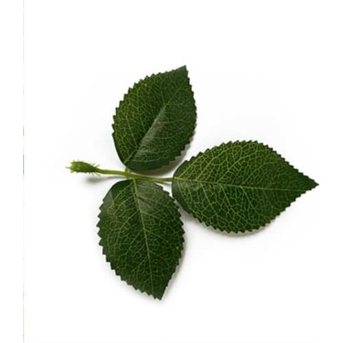 50Pcs Cheap Silk Artificial Green Rose Leaf For Home Wedding Decoration DIY Wreath Gift Scrapbooking Crafts Accessories Leaves