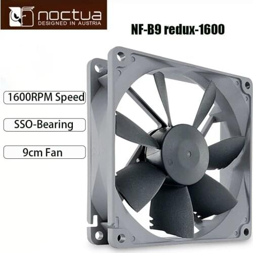 Noctua NF-B9 redux-1600 PWM 92x92x25mm Compute cooling fan 12V 3pin /4pin 90mm PWM quiet For Case Cooling CPU cooler Fan