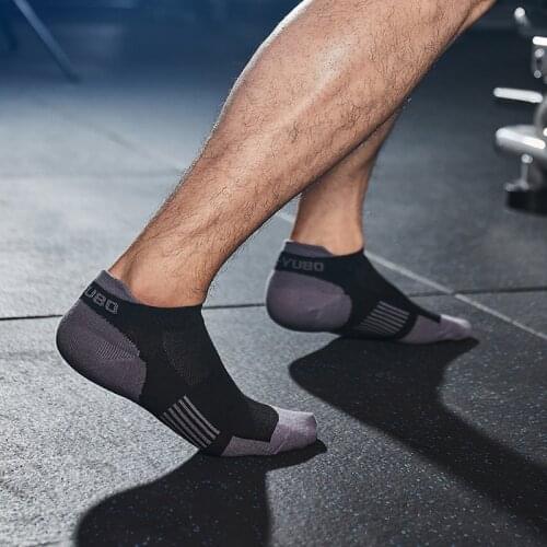 Men Sports Running Socks Athletic Cycling Ankle Socks Thin Breathable Quick Dry Marathon Fitness Short Low Cut Socks