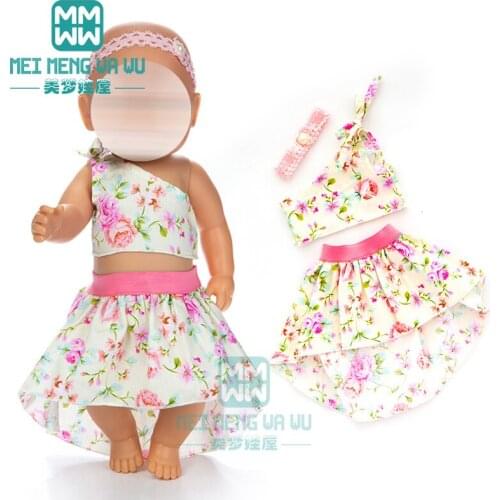 Clothes for doll fit 43-45cm baby new born doll accessories fashion princess dress childrens Christmas gift