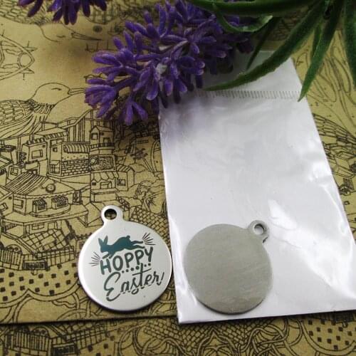 20pcs--"hoppy easter rabbit"stainless steel charms more style for choosing DIY Charms pendants for necklace