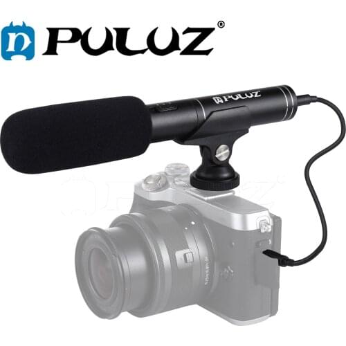 PULUZ Professional Interview Condenser Video Shotgun Microphone with 3.5mm Audio Cable For DSLR & DV Camcorder