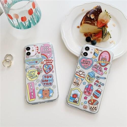 Cartoon Quotes Simple Phone Case for IPhone 11 Pro 11Pro Max XR X XS Max 7 8 Plus TPU Original Design Phone Case Cover Coque