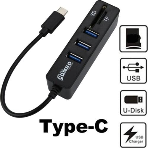 Type C HUB 2 in1 Type-C OTG USB Hub Splitter Combo 3 PortsHab TF SD Card Reader All In One For PC Computer Accessories 20J29